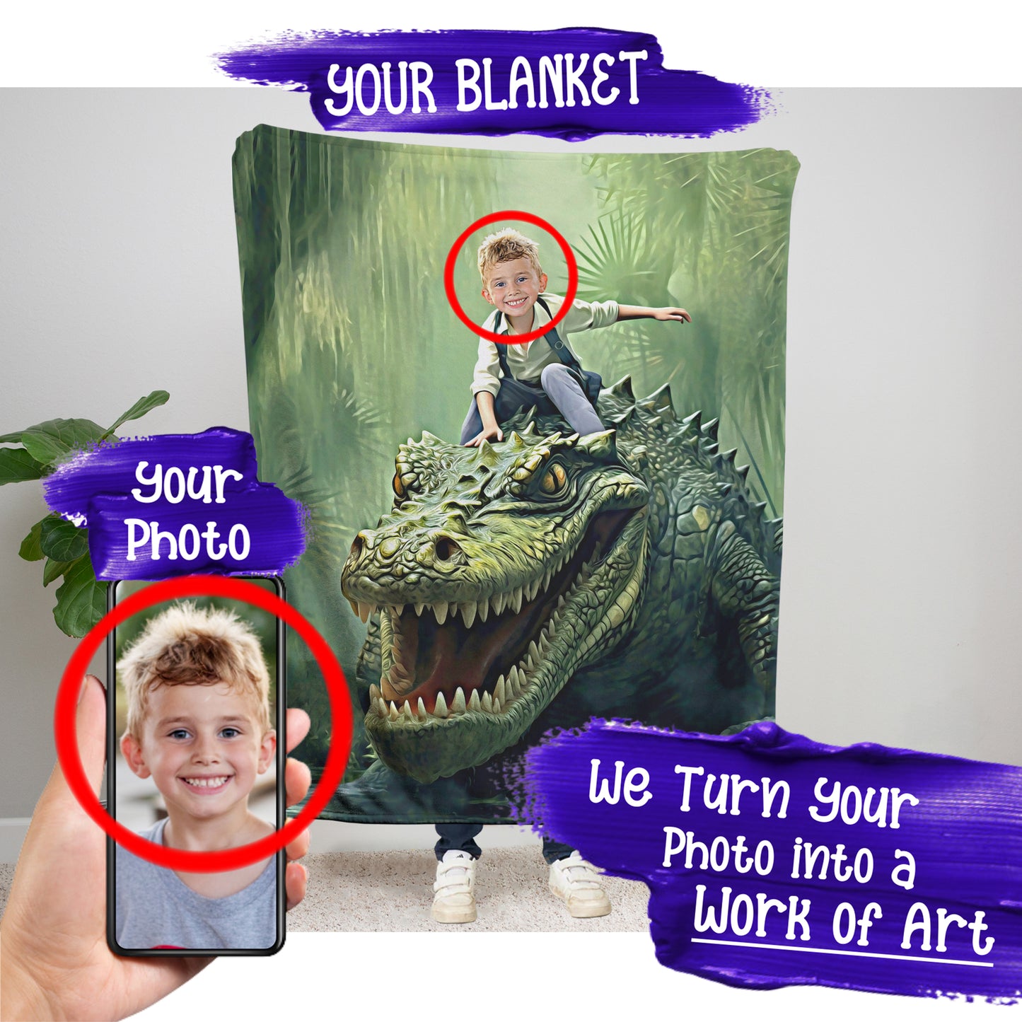 The Alligator Rider Blanket