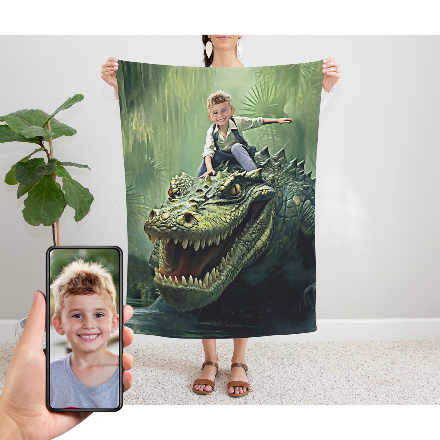 The Alligator Rider Blanket