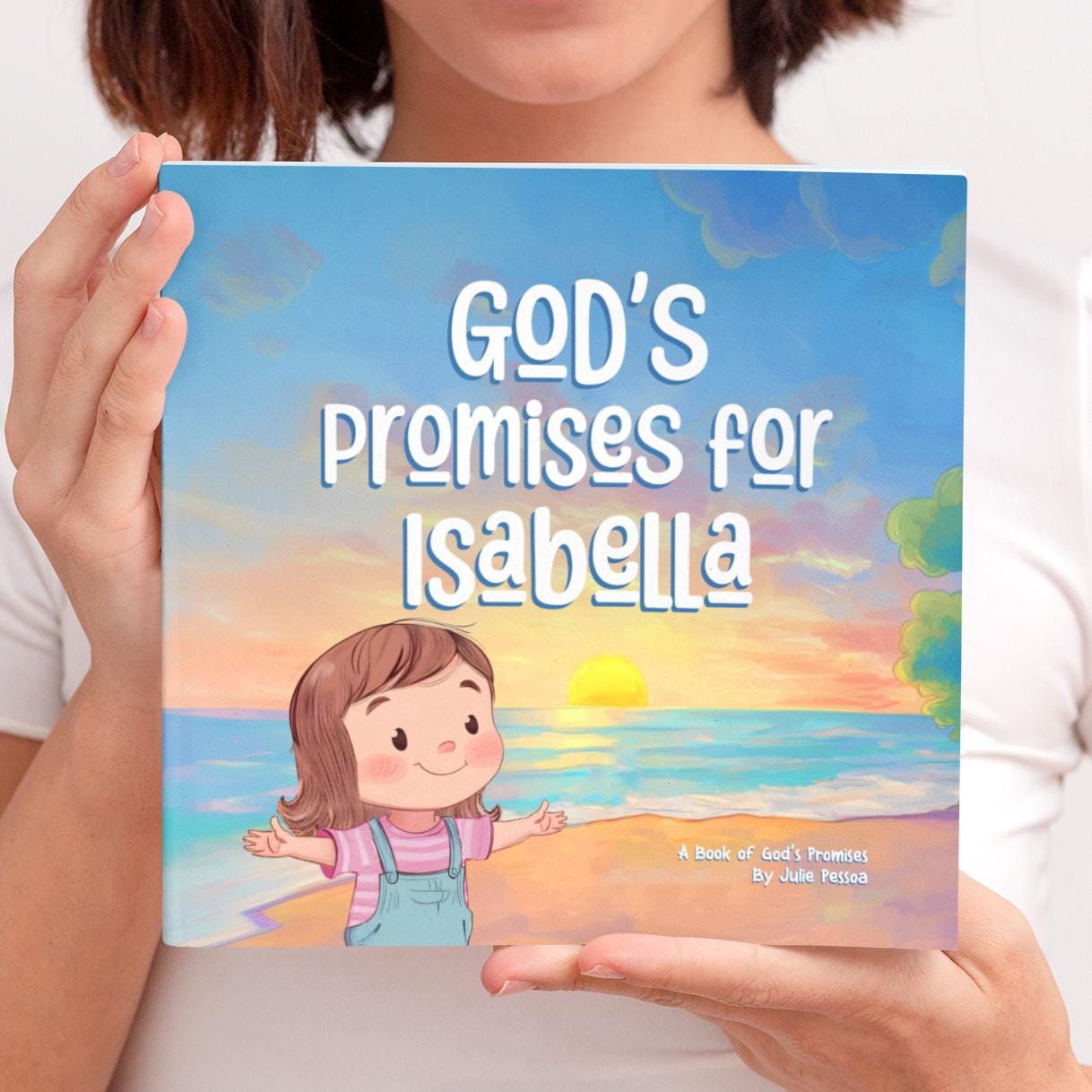 Personalized God's Promises Baptism Book,  Christening Gift for Boys or Girls with Bible Verses