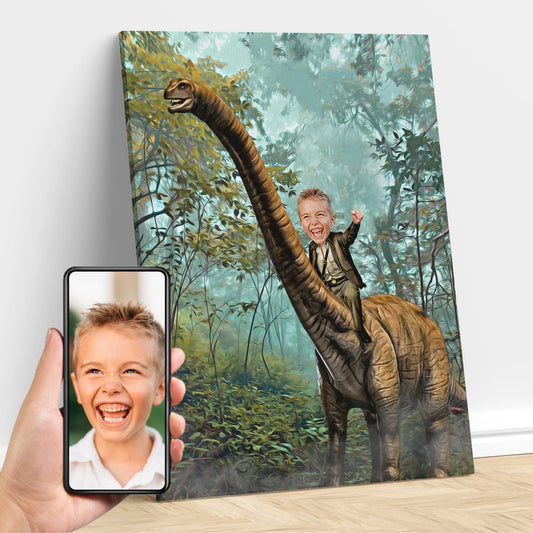 The Brontosaurus Rider Custom Gift For Kids at My Kid's Dream mykidsdream.com