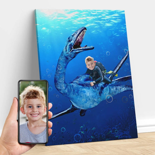 The Plesiosaurus Rider Custom Gift For Kids at My Kid's Dream mykidsdream.com