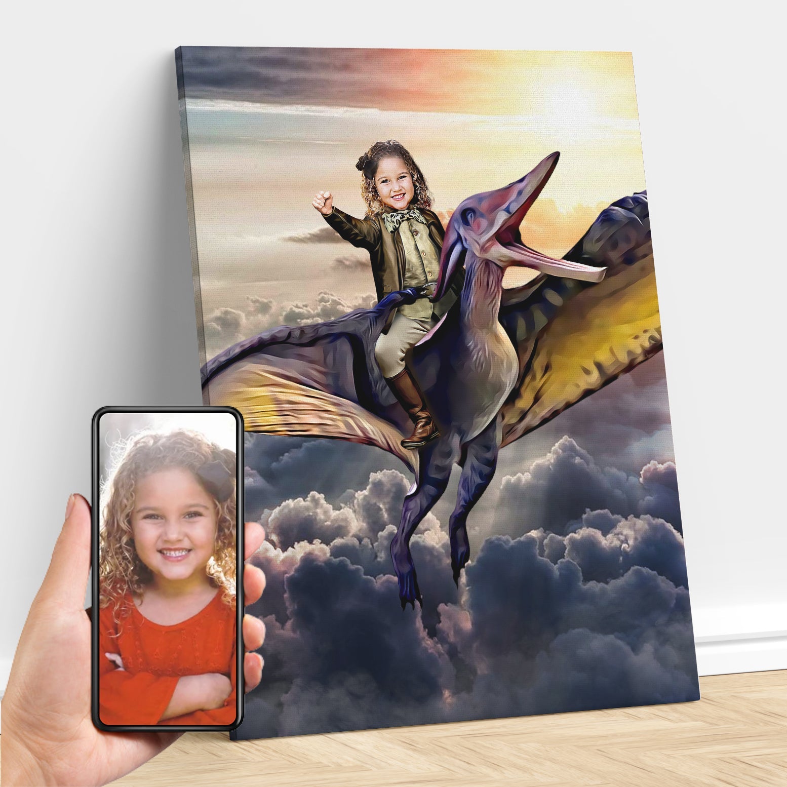 The Pterodactyl Rider Custom Gift For Kids at My Kid's Dream mykidsdream.com