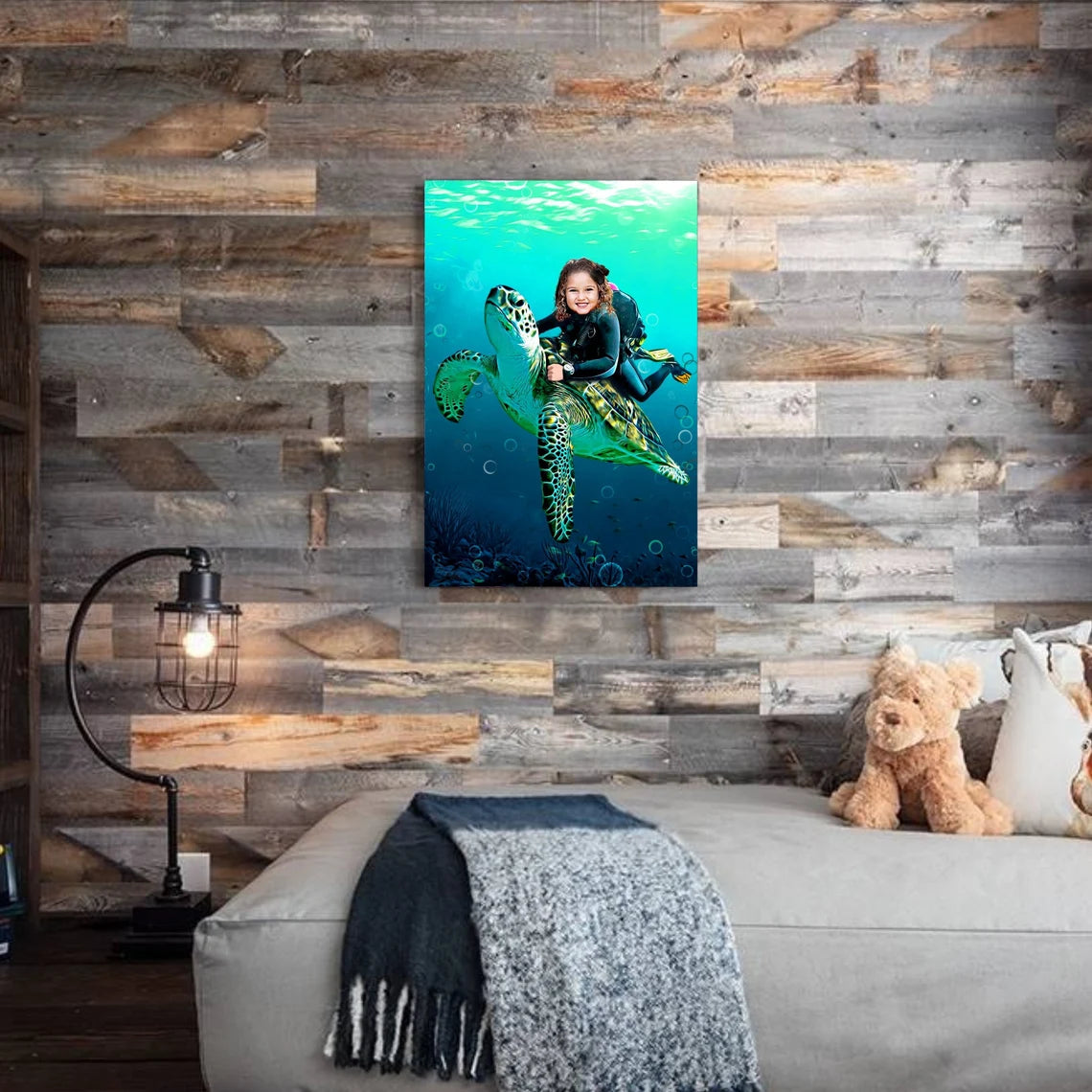 The Sea Turtle Rider Custom Gift For Kids at My Kid's Dream mykidsdream.com