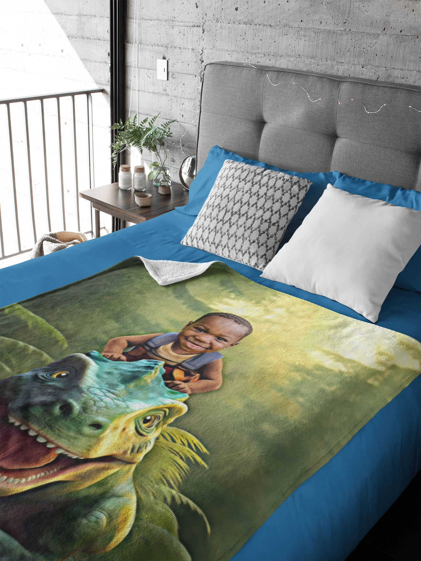 The Baby T-Rex Rider Blanket