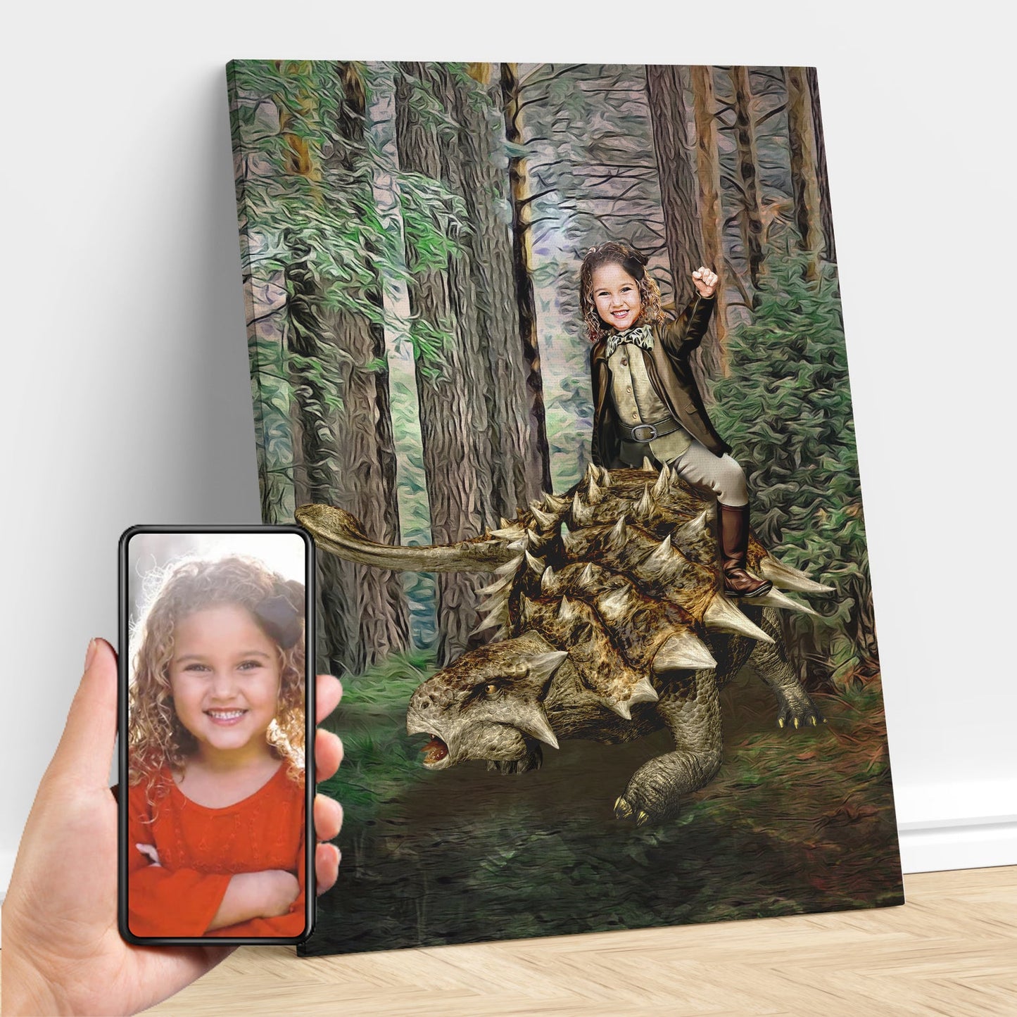 The Ankylosaurus Rider Custom Gift For Kids at My Kid's Dream mykidsdream.com