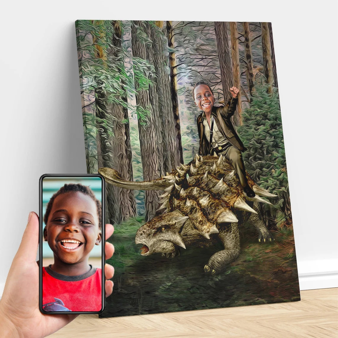 The Ankylosaurus Rider Custom Gift For Kids at My Kid's Dream mykidsdream.com