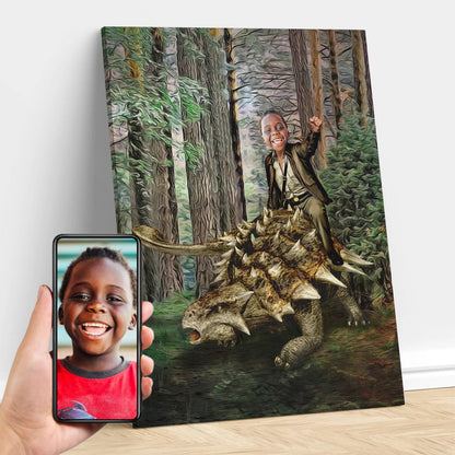 The Ankylosaurus Rider Custom Gift For Kids at My Kid's Dream mykidsdream.com