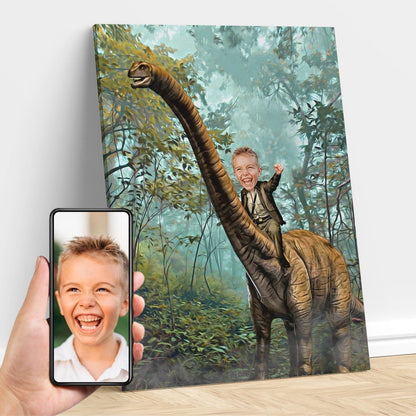 The Brontosaurus Rider Custom Gift For Kids at My Kid's Dream mykidsdream.com