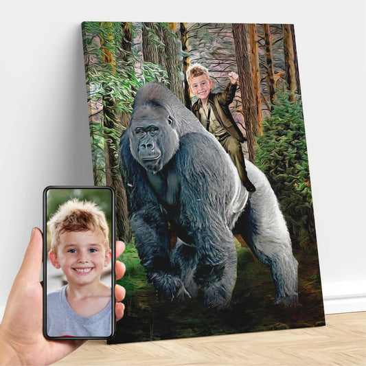 The Gorilla Rider Custom Gift For Kids at My Kid's Dream mykidsdream.com