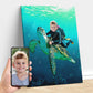 The Sea Turtle Rider Custom Gift For Kids at My Kid's Dream mykidsdream.com
