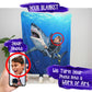 The Shark Rider Blanket Custom Gift For Kids at My Kid's Dream mykidsdream.com